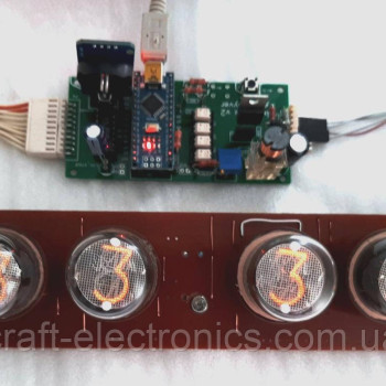 Плата з газорозрядними індикаторами ИН-1 для годин Nixie Clock Плата з газорозрядними індикаторами ИН-1 для годин Nixie Clock