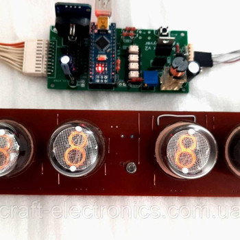 Плата з газорозрядними індикаторами ИН-1 для годин Nixie Clock Плата з газорозрядними індикаторами ИН-1 для годин Nixie Clock